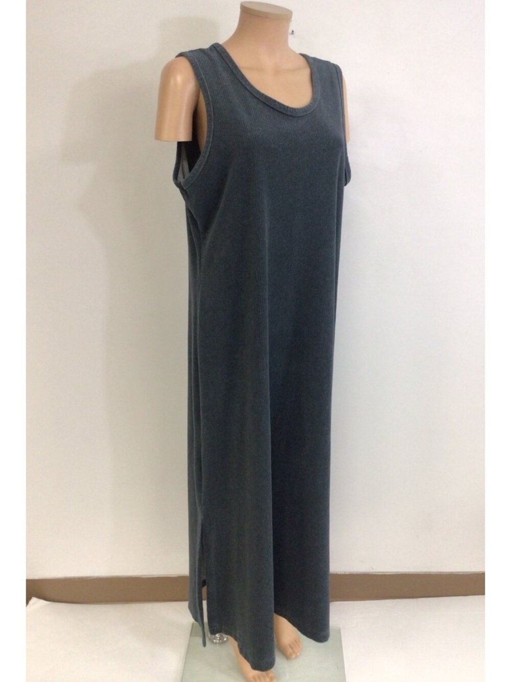 Vintage Gray Velvet Maxi Dress Romper Womens XL